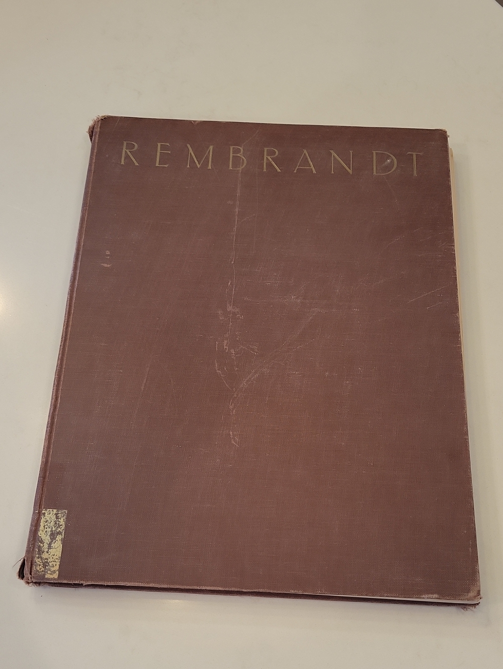 Vintage Rembrandt Art Book - Brown Hardcover